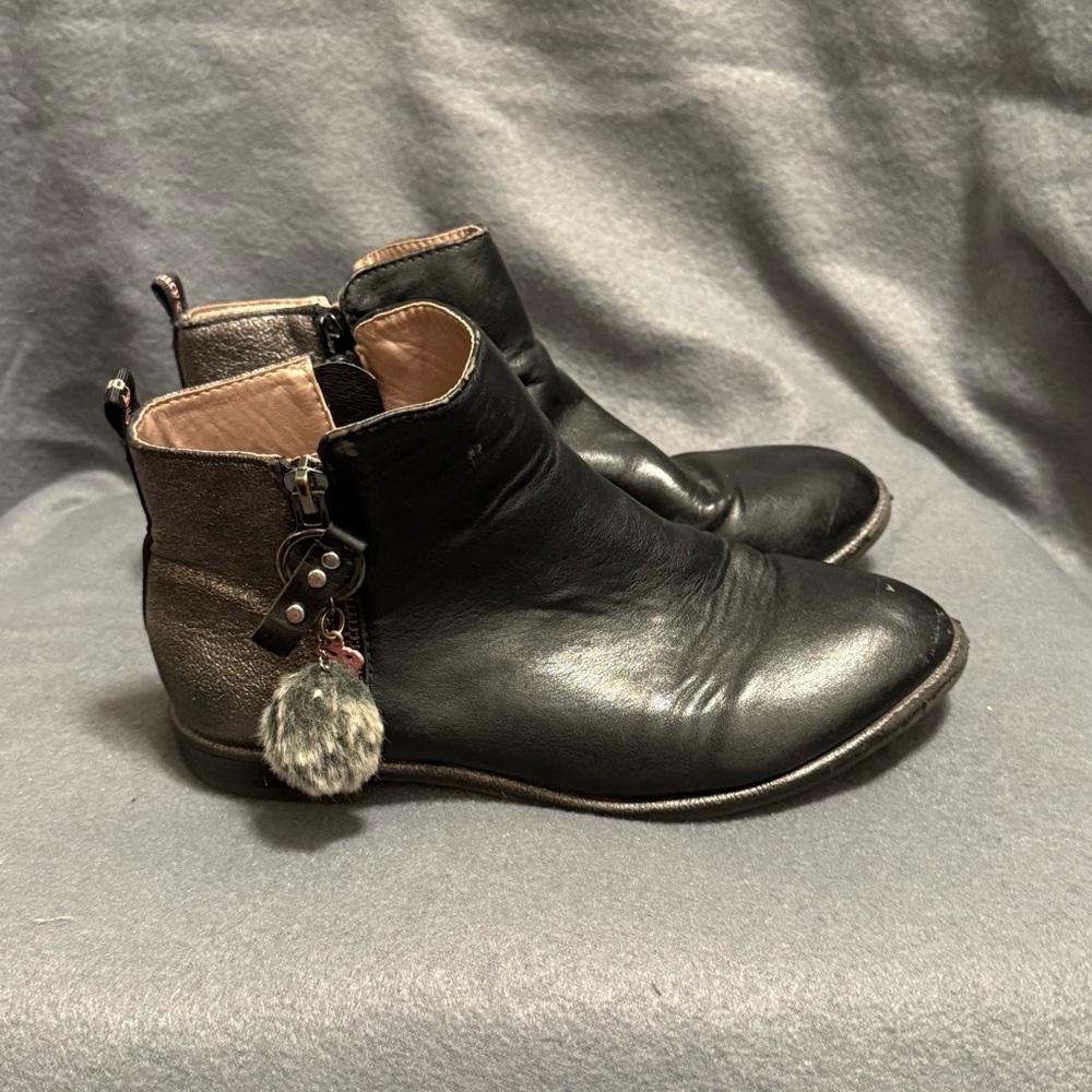 Juicy Couture Boots Girls Size 3M Side Zip Black